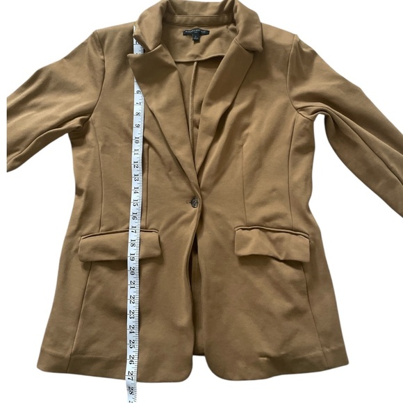 Banana Republic Long & Lean Ponte Knit Blazer Camel Large - Picture 9 of 9